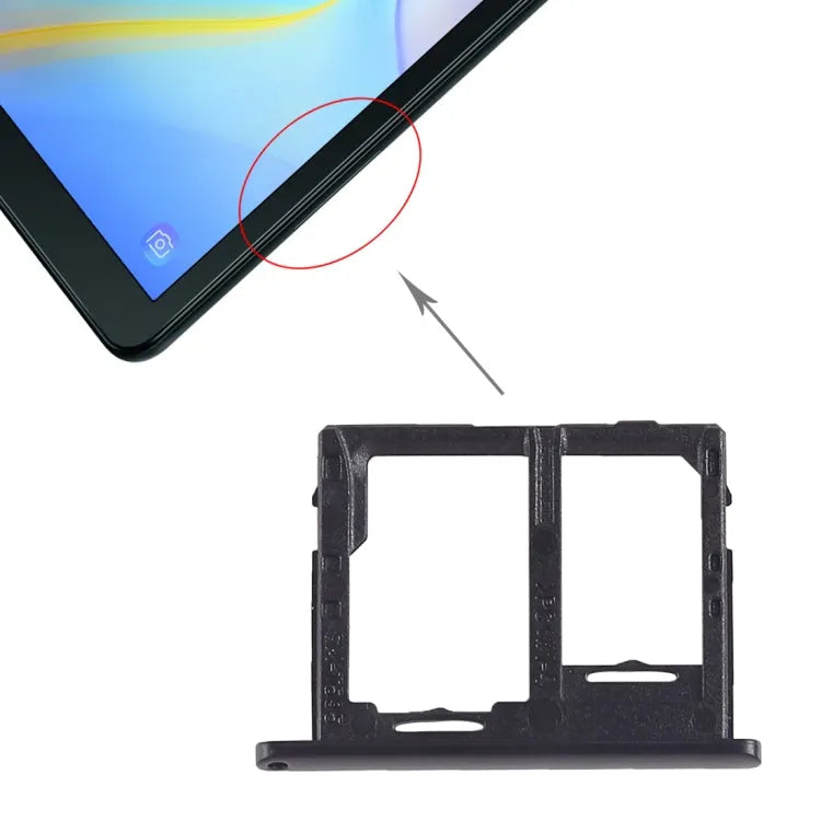 Simkaartlade en Micro SD-kaartlade voor Samsung Galaxy Tab A 10,5 inch T595 4G (zwart)