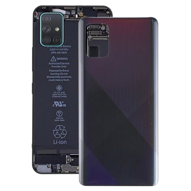 Originele batterij-achterkant voor Samsung Galaxy A71 (zwart)