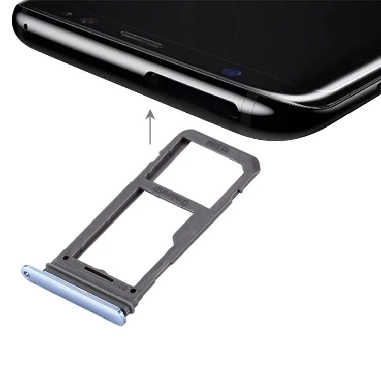 SIM-kaartlade en Micro SD-lade voor Samsung Galaxy S8 (blauw)