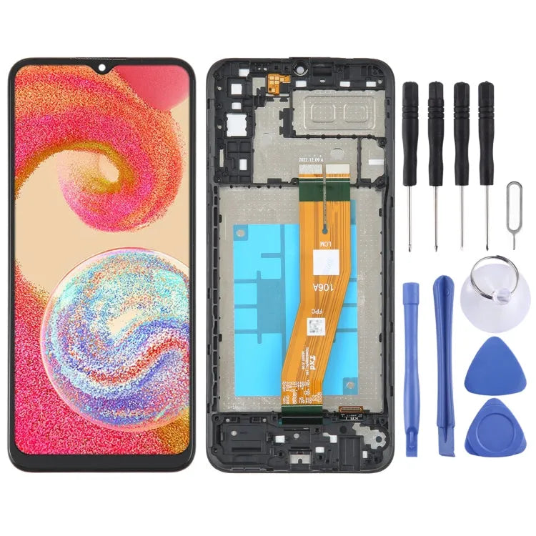 PLS origineel LCD-scherm met digitizer en frame voor Samsung Galaxy A04E SM-A042