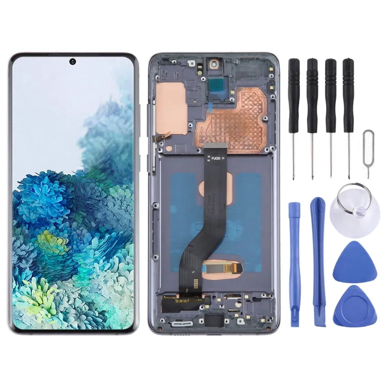 OLED LCD-schermdigitizer met frame voor Samsung Galaxy S20+ 4G 5G SM-G985 G986