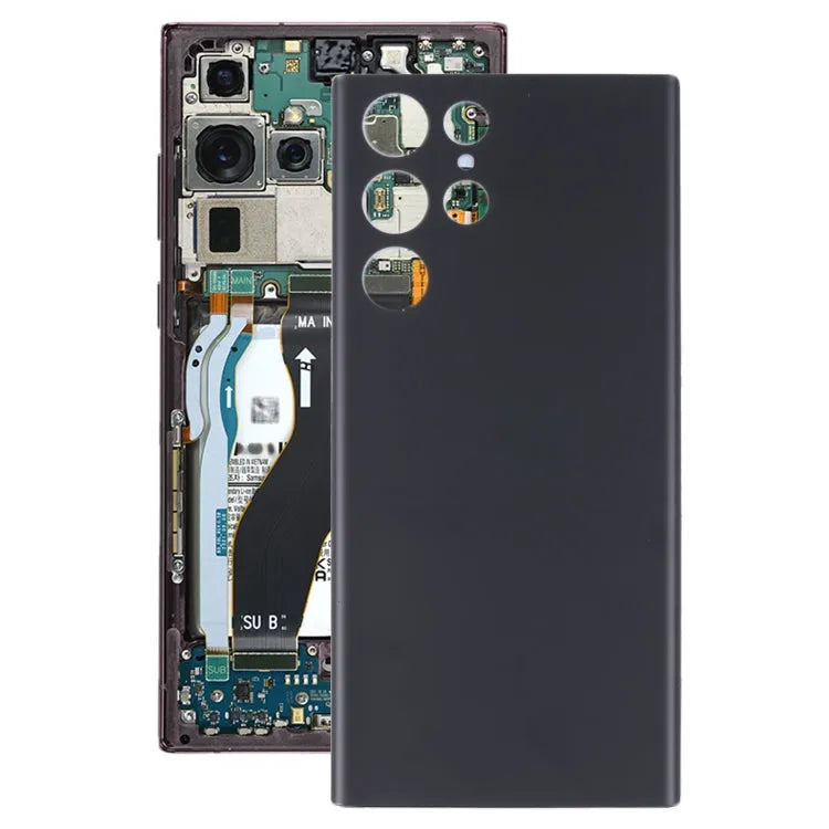 Batterij-achterkant voor Samsung Galaxy S22 Ultra (zwart)
