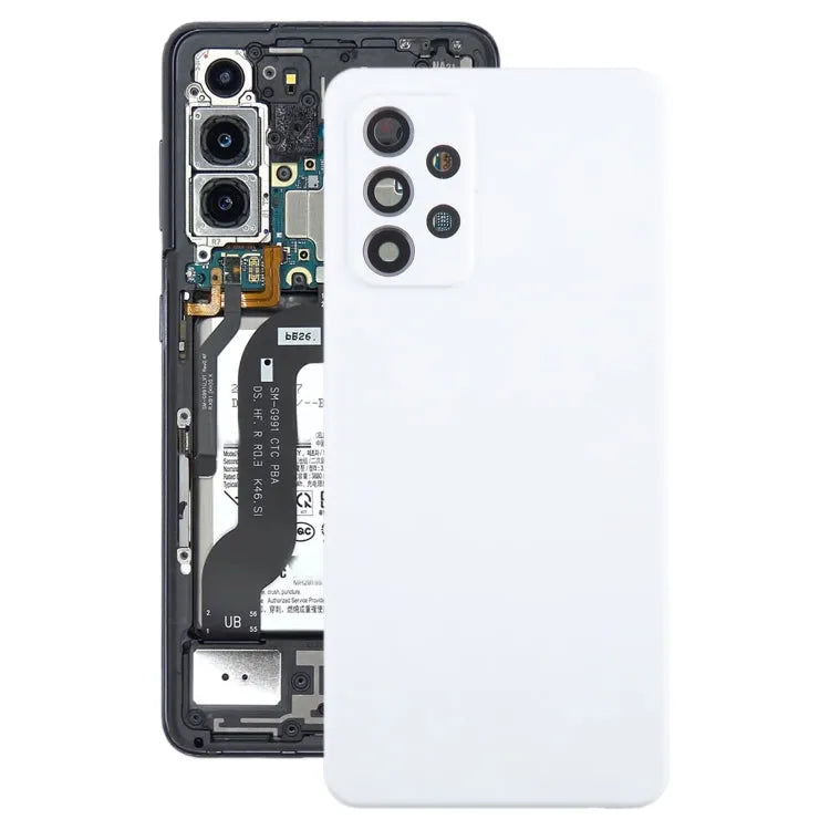 Batterijachterklep met cameralensframe voor Samsung Galaxy A52 5G en A52 4G (wit)