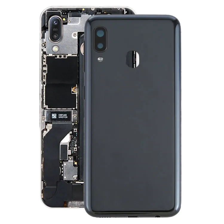Batterijachterklep met zijtoetsen voor Samsung Galaxy A20e (zwart)