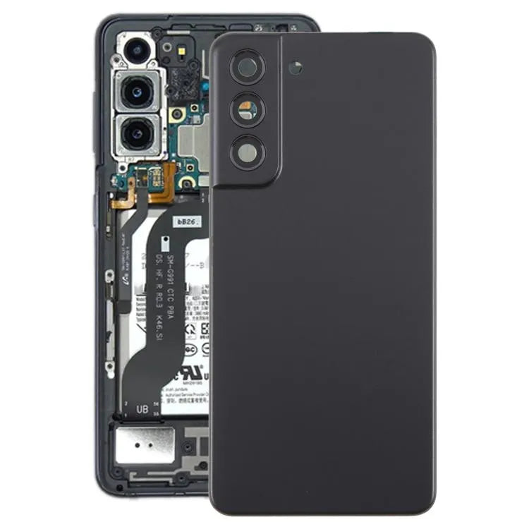 Batterijachterklep met cameralensframe voor Samsung Galaxy S21 FE SM-G990B (zwart)
