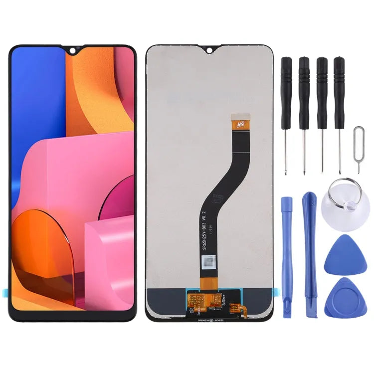 Origineel IPS LCD-schermdigitizer volledige montage voor Samsung Galaxy A20s