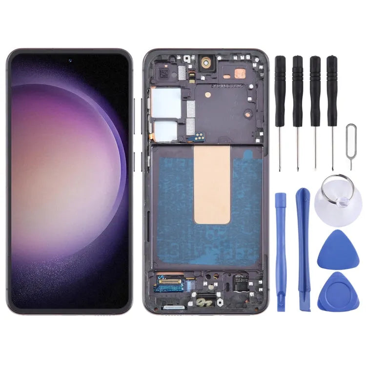 Origineel LCD-scherm met digitizer en frame voor Samsung Galaxy S23 SM-S911B