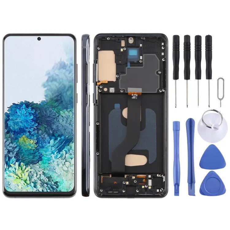 TFT LCD-schermdigitizer met frame voor Samsung Galaxy S20+ SM-G985F 6,58 inch (zwart, zonder vingerafdruk)