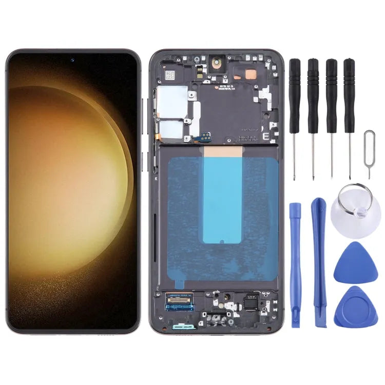 Originele LCD-schermdigitizer met frame voor Samsung Galaxy S23+ SM-S916B