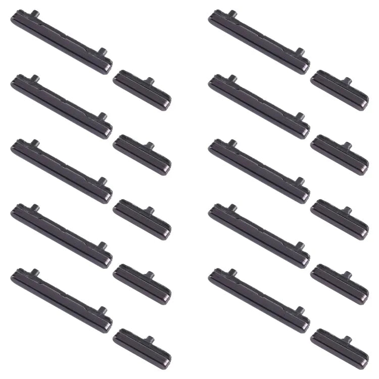 Aan/uit-knop en volumeknop set voor Samsung Galaxy S22 Ultra 5G SM-S908 (10 stuks, zwart)