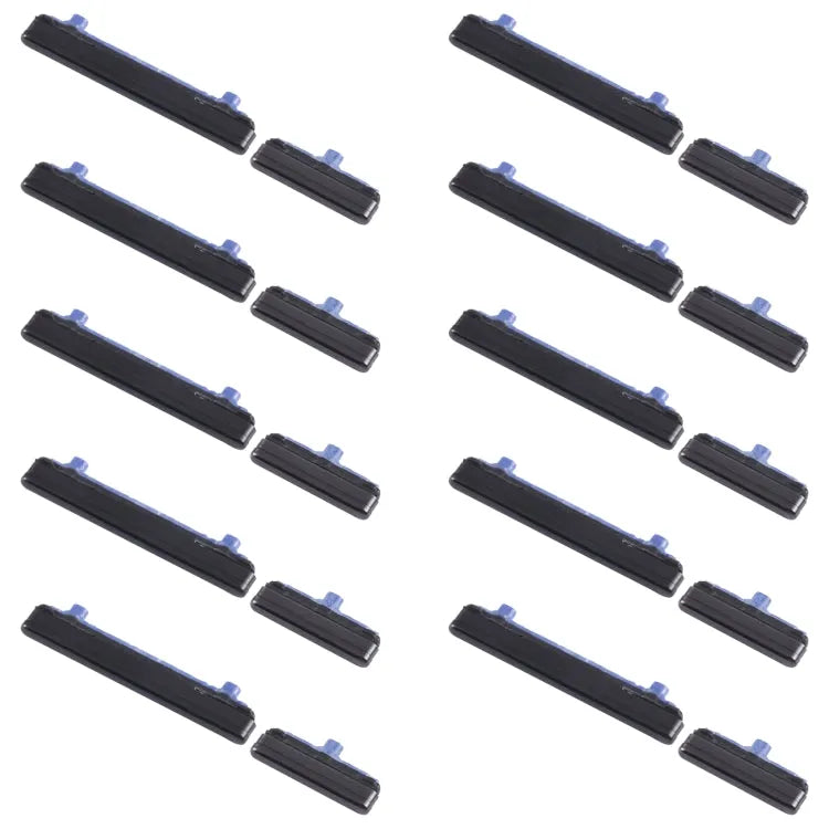 Aan/uit-knop en volumeknop set (10 stuks, zwart) voor Samsung Galaxy Note20 SM-N980