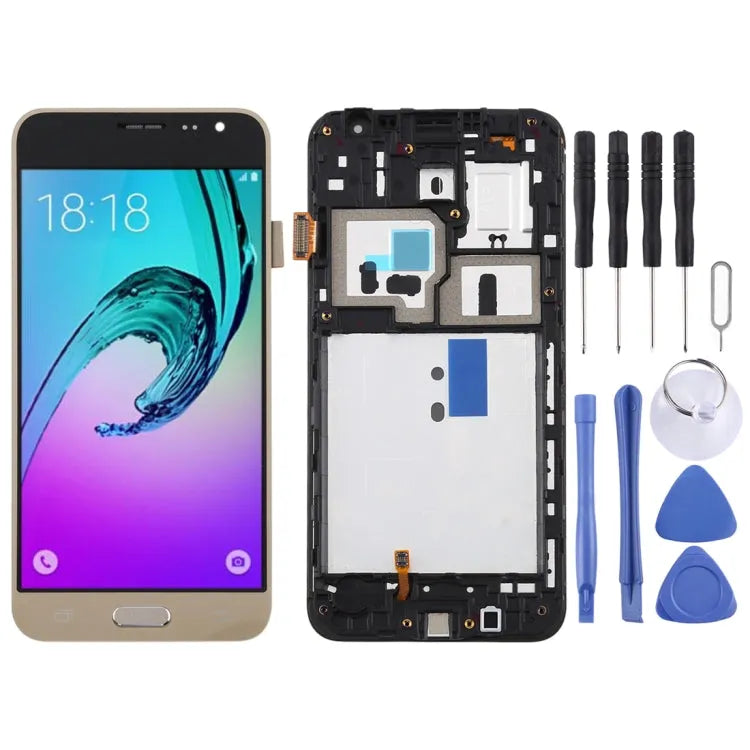 TFT LCD-scherm met digitizer en frame (goud) voor Samsung Galaxy J3 2016 SM-J320F