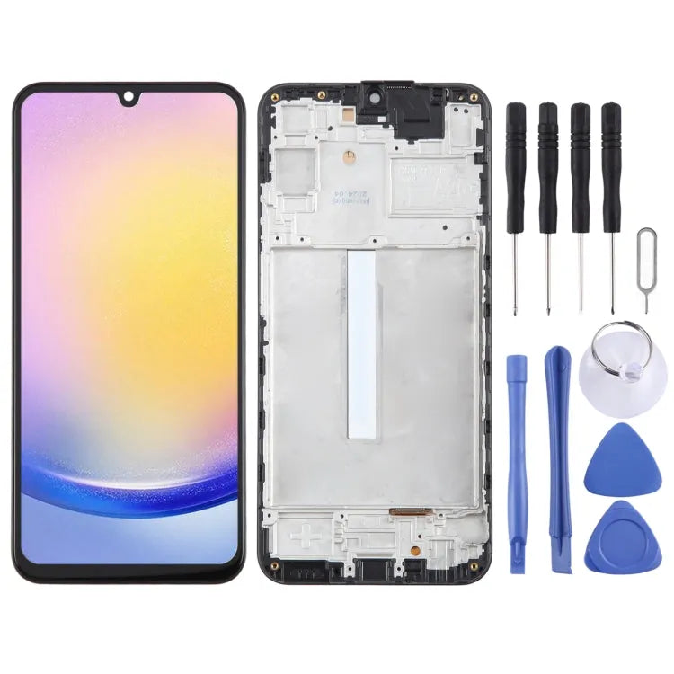 TFT LCD-schermdigitizer met frame zonder vingerafdruk voor Samsung Galaxy A25 SM-A256B