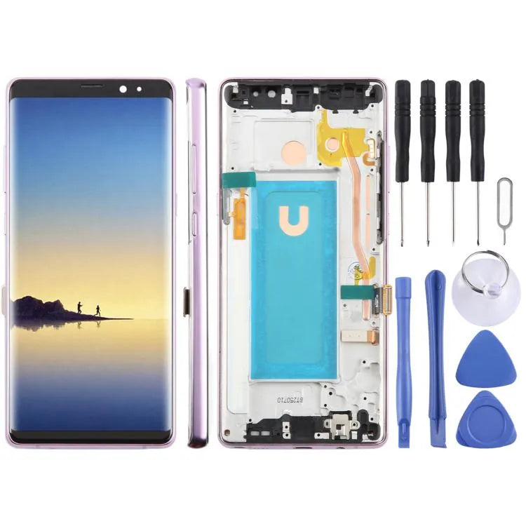 TFT LCD-schermdigitizer met frame voor Samsung Galaxy Note 8 SM-N950F 6,25 inch (paars)