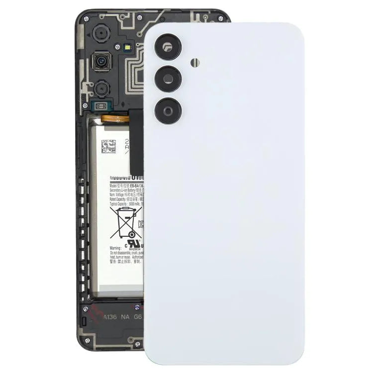 Batterijachterklep met cameralensframe voor Samsung Galaxy A15 SM-A155F (wit)