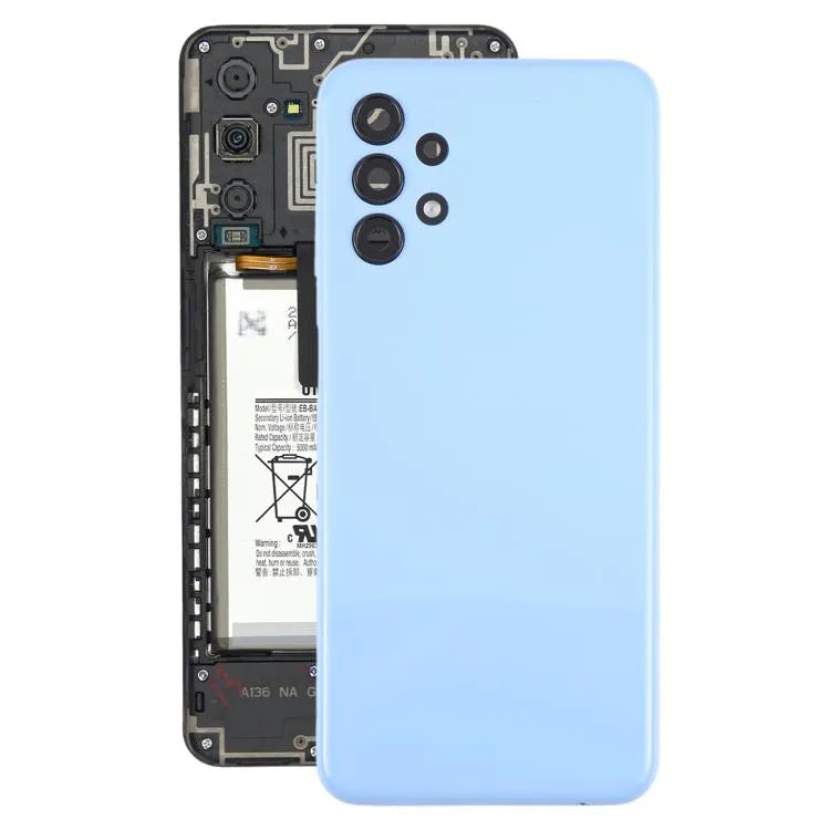 Batterijachterklep met cameralensframe voor Samsung Galaxy A13 SM-A135F (blauw)
