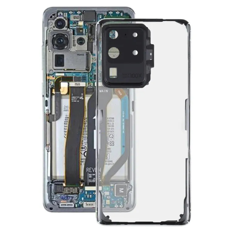 Transparante glazen achterklep voor Samsung Galaxy S20 Ultra 5G SM-G988 SM-G988B SM-G988U