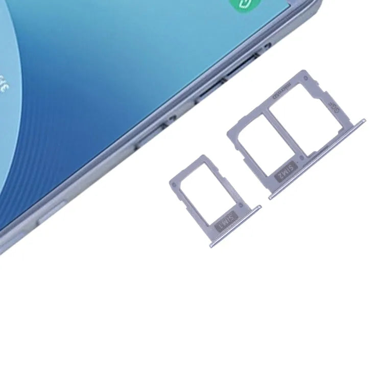 SIM-kaartlade met micro SD-kaartlade in blauw voor Samsung Galaxy J3 J5 J7 (2017) enkele SIM J330 J530 J730