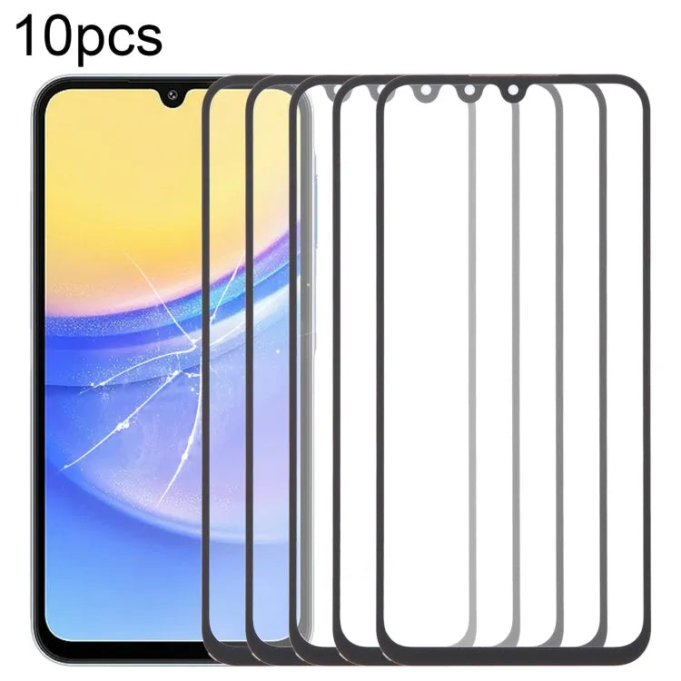 Set 10 stuks voorscherm-glaslens met OCA-lijm voor Samsung Galaxy A15 4G SM-A155F
