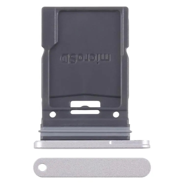 Micro SD-kaartlade in zilver voor Samsung Galaxy Tab S10+ SM-X820 en S10 Ultra SM-X920