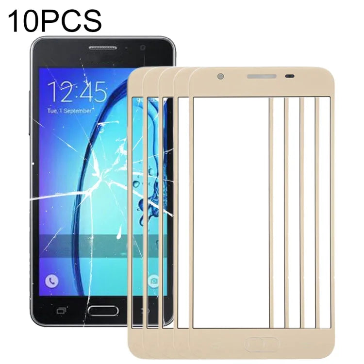 Set 10 stuks voorscherm buitenste glazen lens in goud voor Samsung Galaxy On5 SM-G550