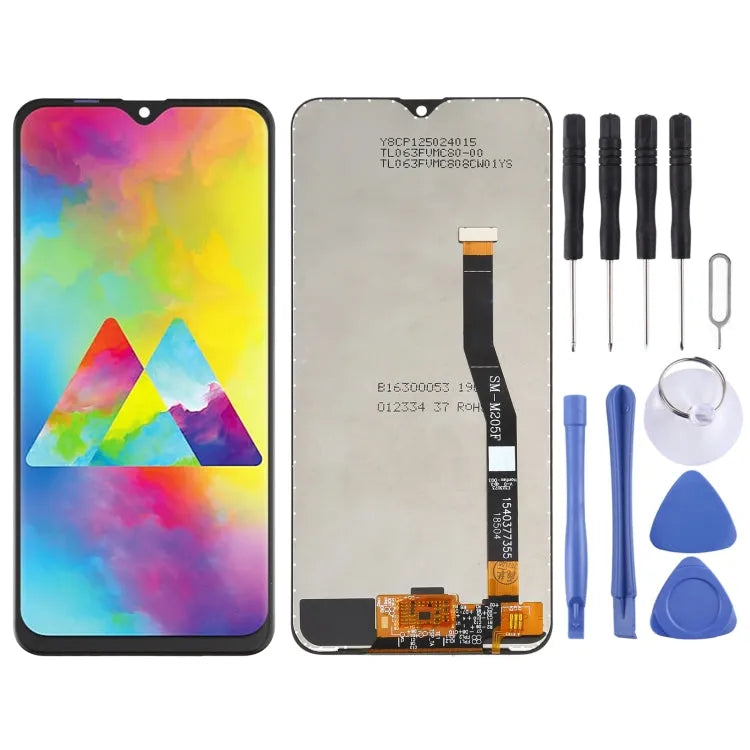 OEM LCD-scherm met digitizer volledige montage voor Samsung Galaxy M20 SM-M205 (zwart)