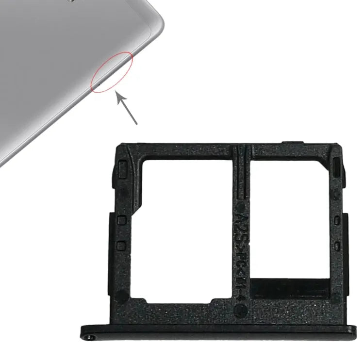 SIM-kaartlade en micro SD-kaartlade in zwart voor Samsung Galaxy Tab A 8.0 SM-T380 SM-T385