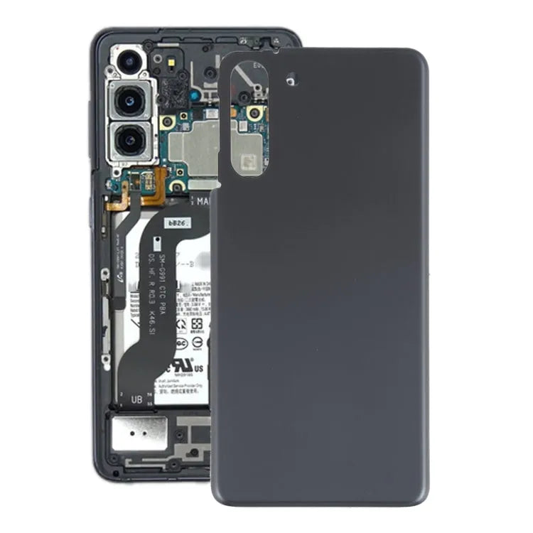 Glazen achterklep met cameraframe in grijs voor Samsung Galaxy S21 SM-G991