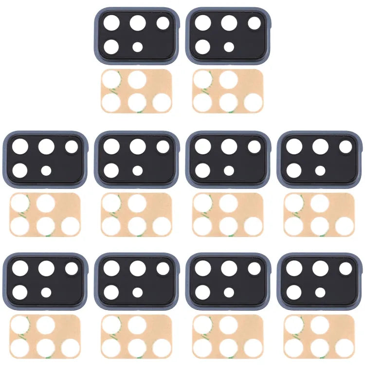 Set 10 stuks cameralens-afdekking in zwart voor Samsung Galaxy A71 SM-A715