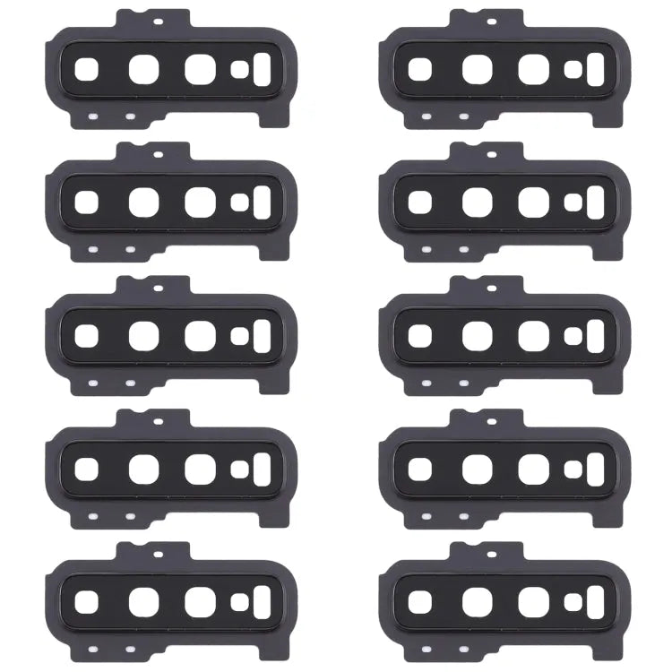 Set 10 stuks cameralens-cover in zwart voor Samsung Galaxy S10+