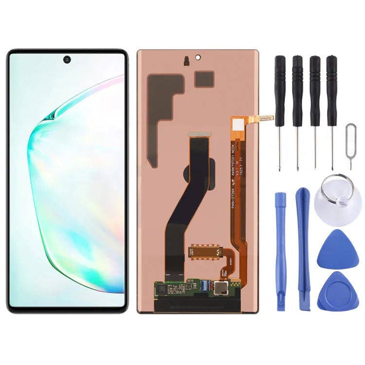Origineel dynamisch AMOLED-schermdigitizer volledige montage in zwart voor Samsung Galaxy Note 10+ SM-N975