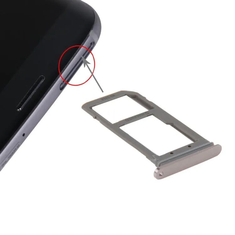 SIM-kaartlade en micro SD-kaartlade in roségoud voor Samsung Galaxy S7 Edge SM-G935
