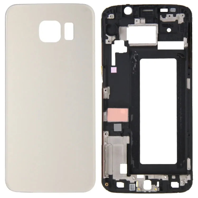 Volledige behuizing met frame en achterklep in goud voor Samsung Galaxy S6 Edge SM-G925
