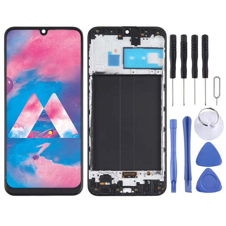 Origineel Super AMOLED LCD-scherm volledige montage met frame voor Samsung Galaxy A6+ SM-A605 (zwart)