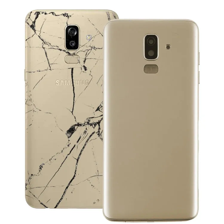 Achterklep met zijtoetsen en cameralens in goud voor Samsung Galaxy J8 (2018) SM-J810