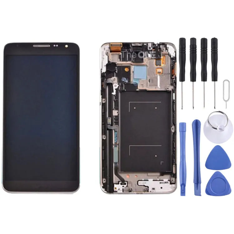 Origineel LCD-scherm en aanraakpaneel met frame voor Samsung Galaxy Note 3 Neo SM-N7505 (zwart)