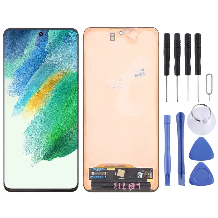 Originele Super AMOLED-schermdigitizer volledige montage voor Samsung Galaxy S21 FE 5G SM-G990B