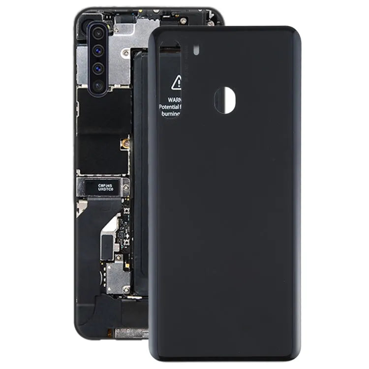 Batterij-achterklep in zwart voor Samsung Galaxy A21 SM-A215