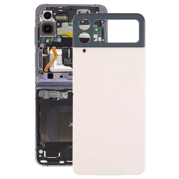 Batterij-achterklep met cameralensframe in goud voor Samsung Galaxy Z Flip4 SM-F721B