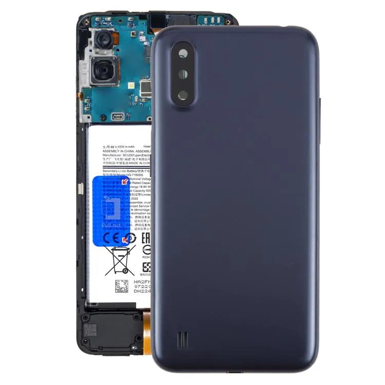 Batterijachterklep met cameralensframe in blauw voor Samsung Galaxy A01 SM-A015F
