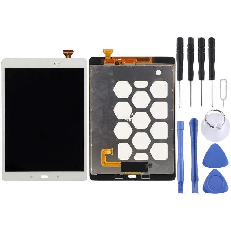 Origineel LCD-scherm met digitizer volledige montage voor Samsung Galaxy Tab A 9.7 SM-T550 (wit)