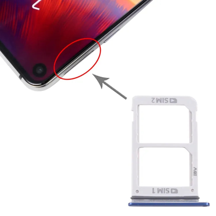 Set 2 SIM-kaartlades in blauw voor Samsung Galaxy A8s en Galaxy A9 Pro (2019)