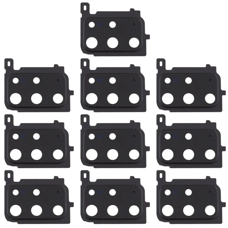 Set 10 stuks achtercameralens-cover in zwart voor Samsung Galaxy S20+