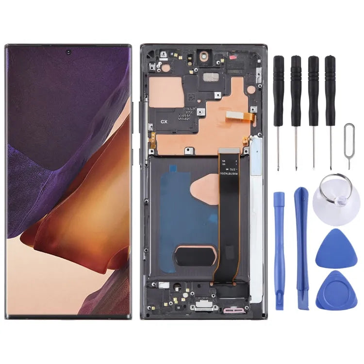 OLED LCD-schermdigitizer volledige montage met frame voor Samsung Galaxy Note20 Ultra 5G SM-N986B 6,67 inch (zwart)