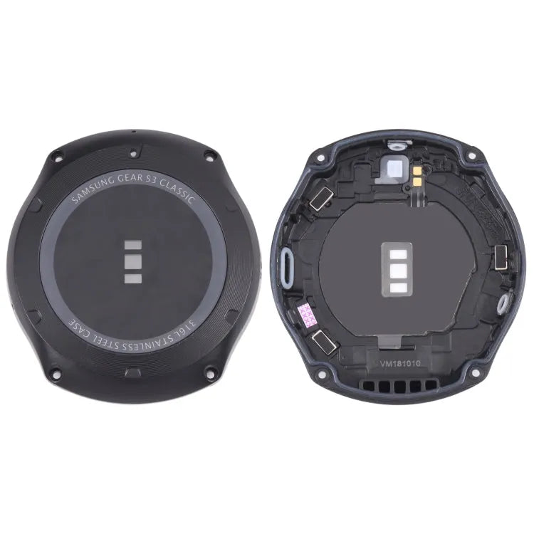 Achterbehuizingsdeksel met glazen lens in zwart voor Samsung Gear S3 Classic SM-R770