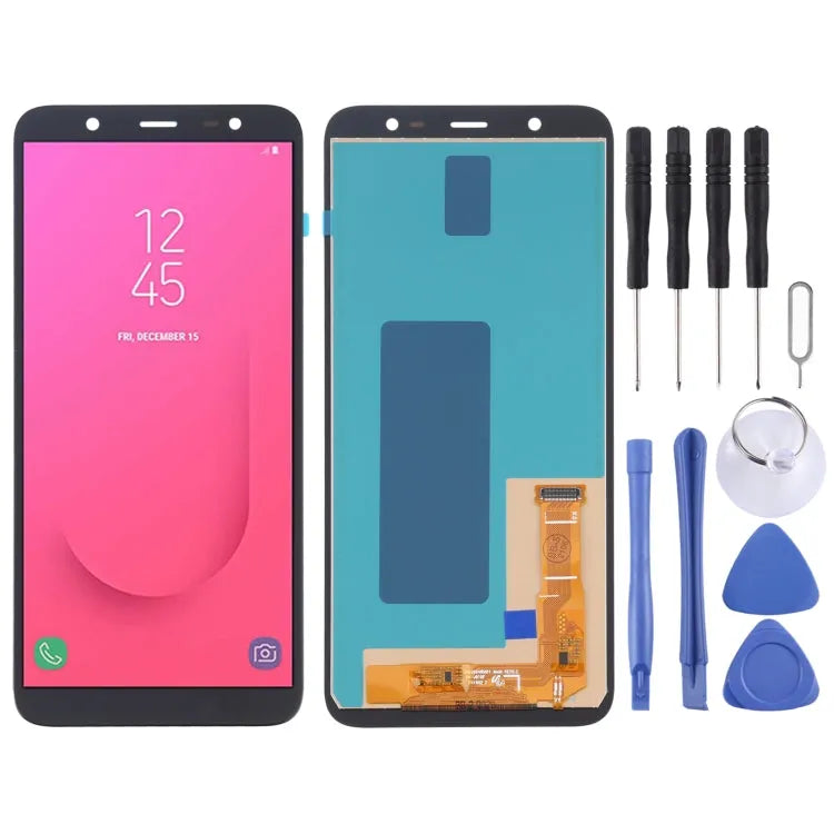 TFT LCD-schermdigitizer volledige montage voor Samsung Galaxy J8 SM-J810F SM-J810Y SM-J810G (zwart)