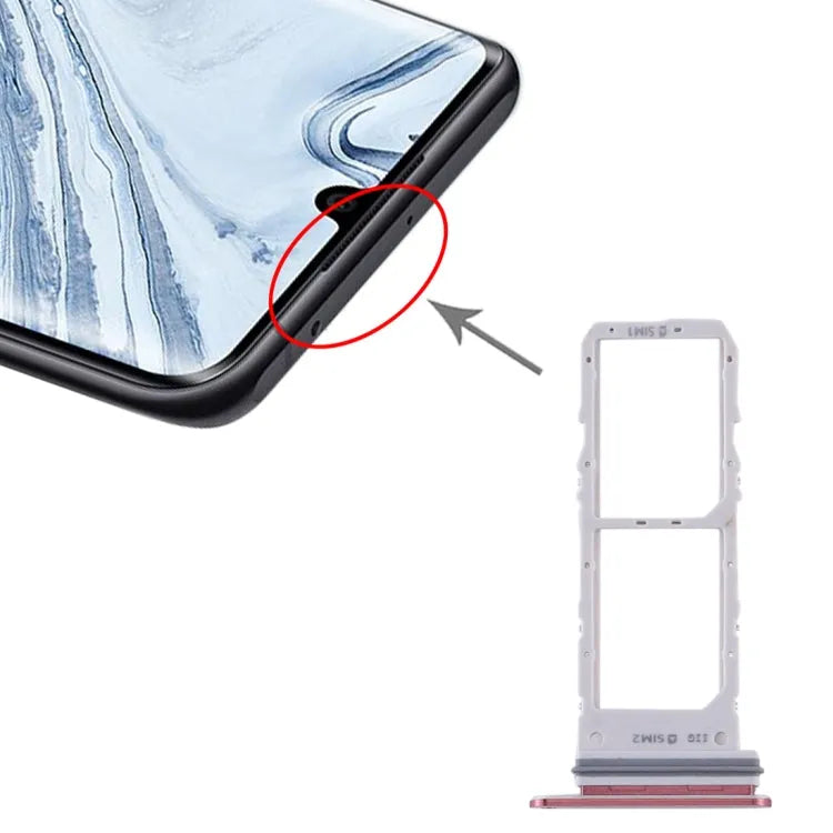 SIM-kaartlade in roze voor Samsung Galaxy Note10
