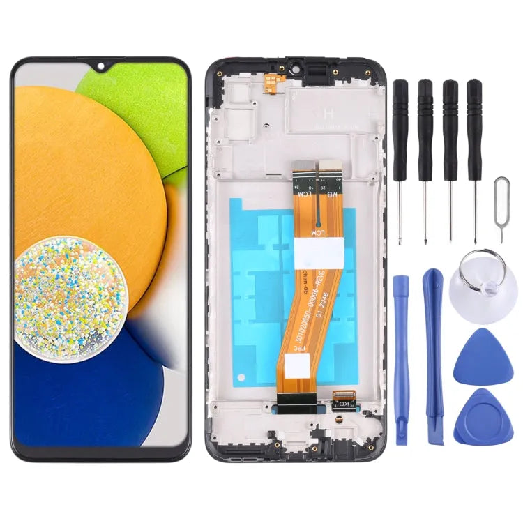 OEM LCD-schermdigitizer volledige montage met frame voor Samsung Galaxy A03 SM-A035G SM-A035M