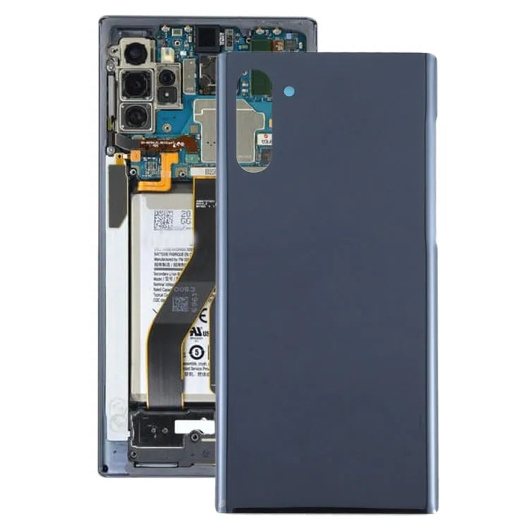 Glazen batterij-achterklep in zwart voor Samsung Galaxy Note 10 SM-N970