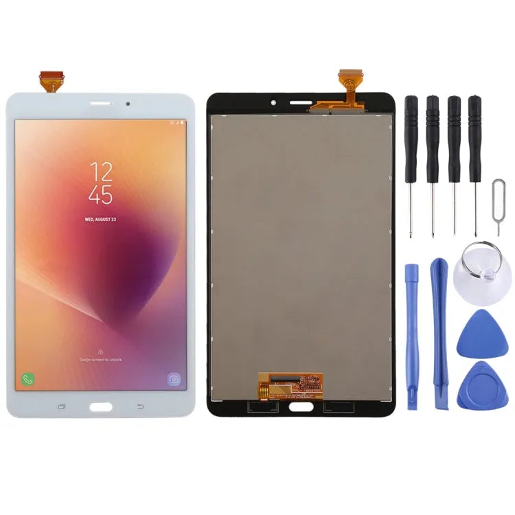 Origineel LCD-scherm met digitizer volledige montage in wit voor Samsung Galaxy Tab A SM-T385